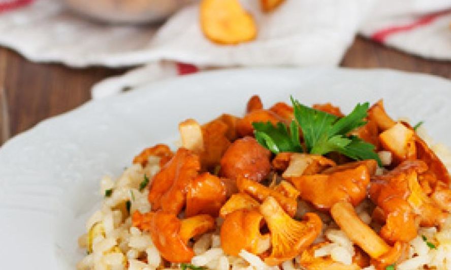 Рецепт ризотто с лисичками