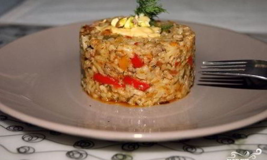 Рецепт ризотто с овощами и мясом