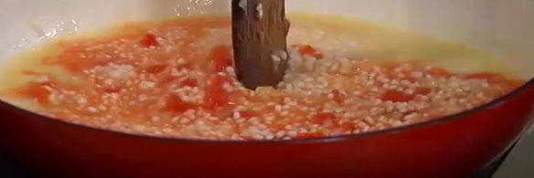 ризотто с раковыми шейками