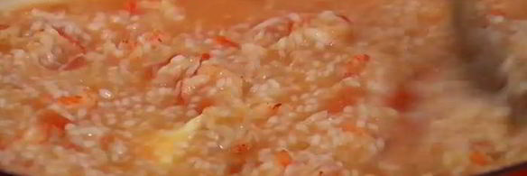 ризотто с раковыми шейками