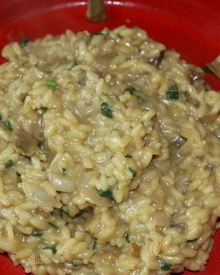 Ризотто с сушеными белыми грибами