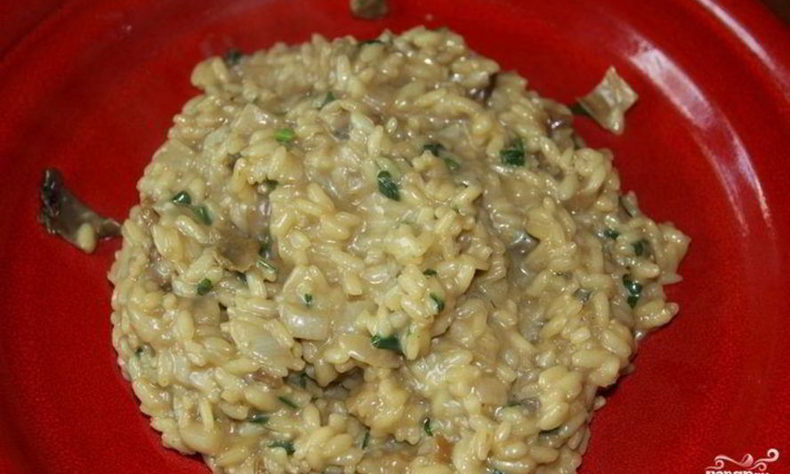 Рецепт ризотто с сушеными белыми грибами