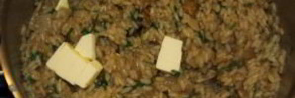 ризотто с сушеными белыми грибами