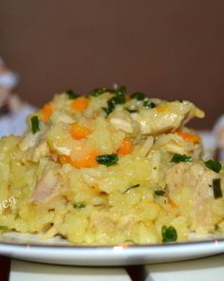 Ризотто с тыквой и индейкой