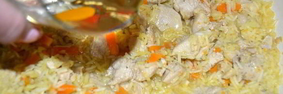 ризотто с тыквой и индейкой