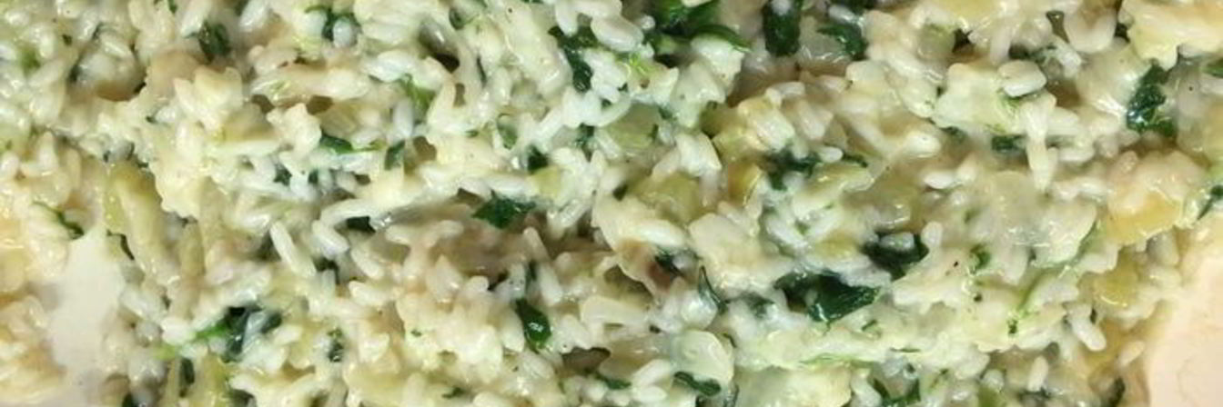 Ризотто со шпинатом и козьим сыром