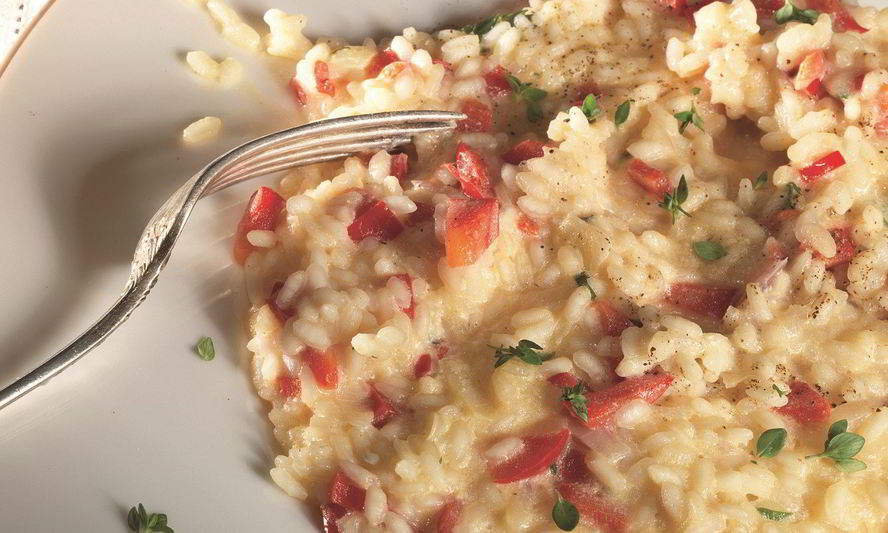Рецепт ризотто со сливками и сладким перцем