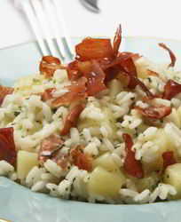 Ризотто я с яблоками и беконом