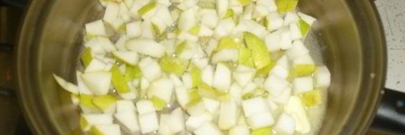 сладкое ризотто с томлеными фруктами