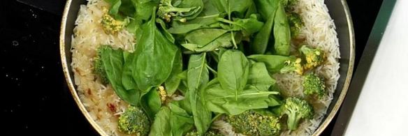 зеленое ризотто