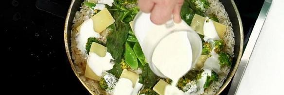 зеленое ризотто