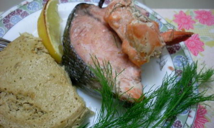 Рецепт чавычи, запеченной с зеленью фенхеля