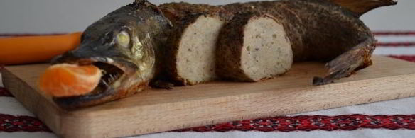 фаршированная щука с салом в духовке