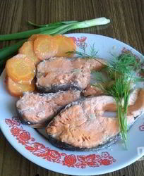 Форель вареная