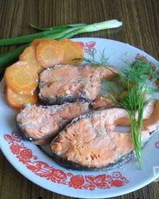 Форель вареная