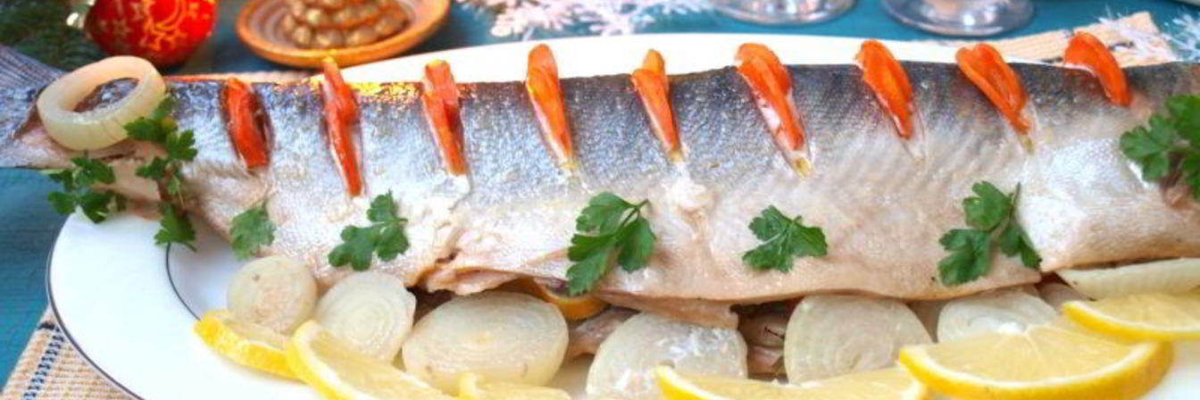 Горбуша запеченная с овощами