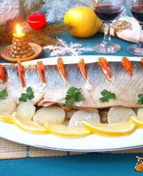 Горбуша запеченная с овощами