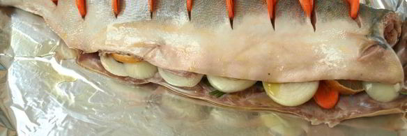 горбуша запеченная с овощами