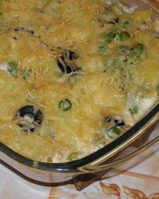 Гратен с тунцом и картофелем