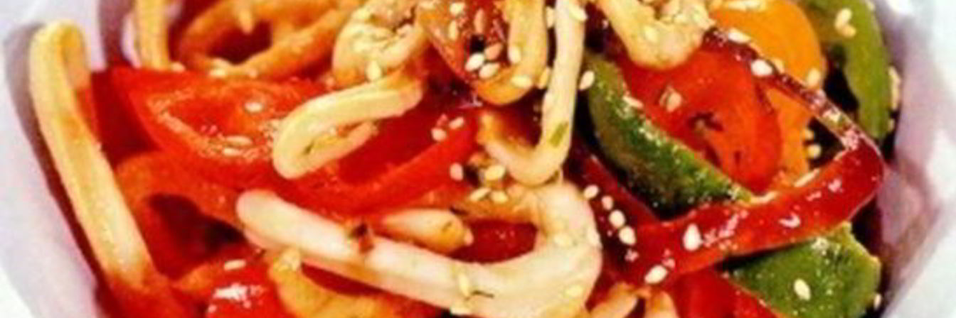 Кальмары в воке