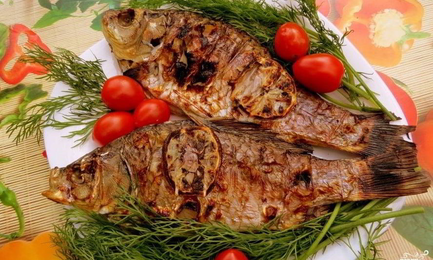 Рецепт карася на углях