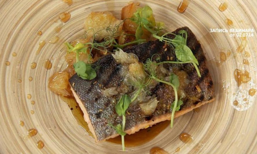 Рецепт карельской форели с соком помело и кабачками