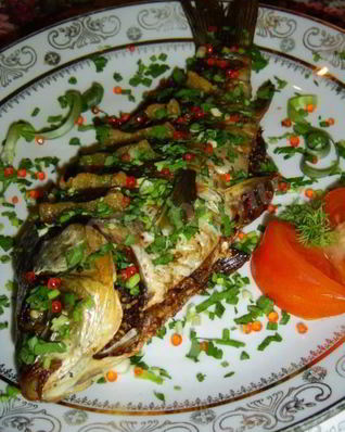 Карп запеченный Ореховое наслаждение