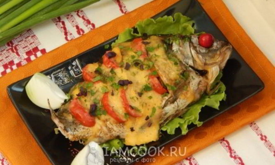 Рецепт карпа запеченного с овощами