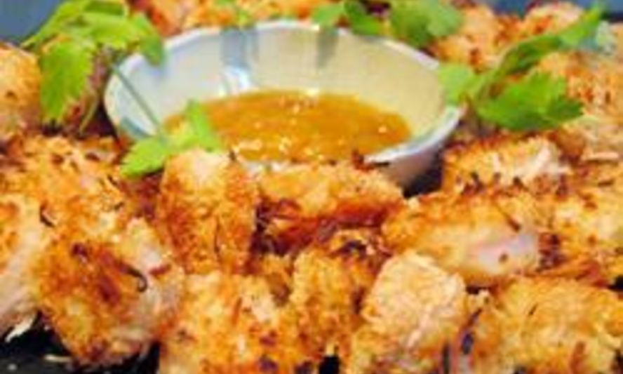 Рецепт хрустящих креветок с кокосом