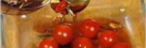 креветки, жаренные на ветках розмарина