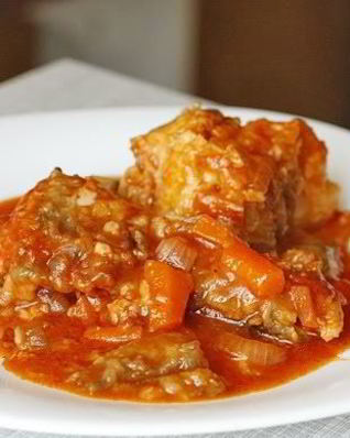 Минтай под маринадом