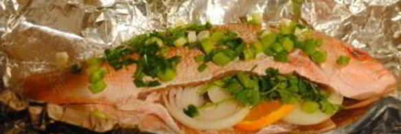 окунь в духовке в фольге