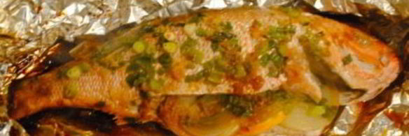 окунь в духовке в фольге