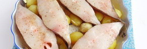 палтус с картошкой в духовке