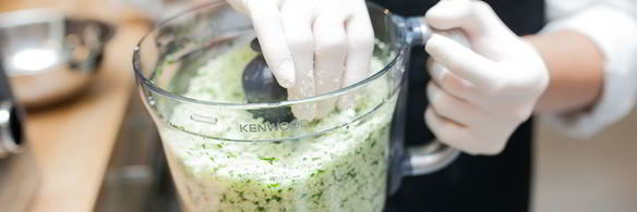 панированные кальмары с орзотто