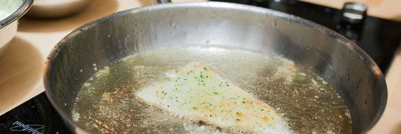 панированные кальмары с орзотто