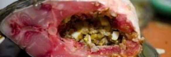 рыба начиненная кашей