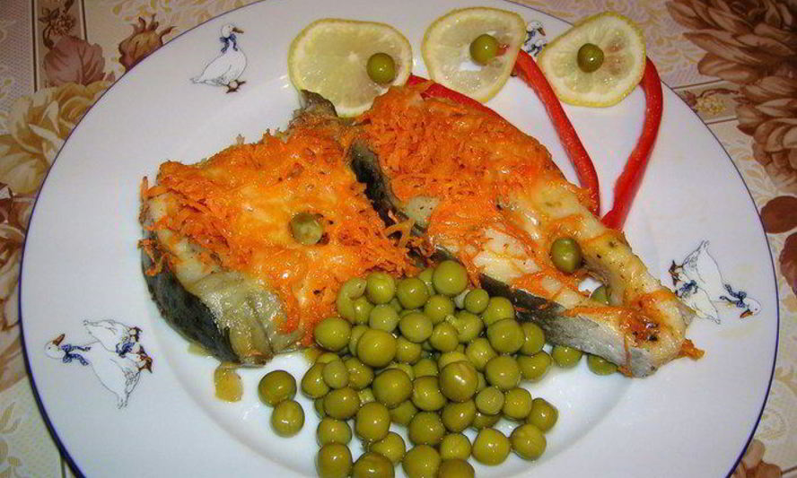 Рецепт рыбы под морковно-сырной шубой