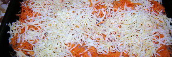 рыба под морковно-сырной шубой