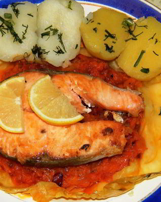 Рыба в фольге в мультиварке