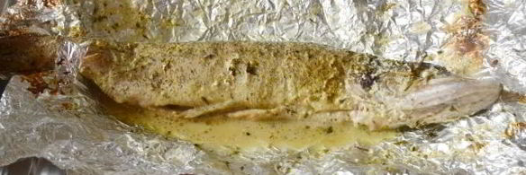 щука в духовке в фольге