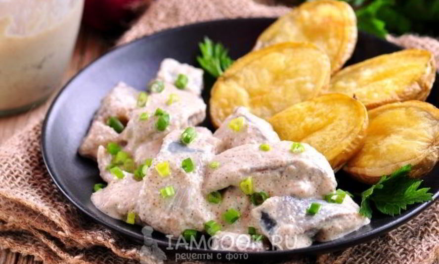 Рецепт сельди в икорном соусе