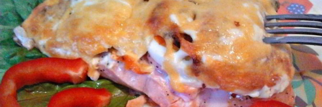 Семга с овощами в фольге