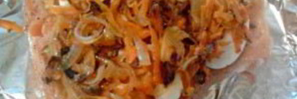 семга с овощами в фольге