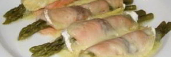 семга со спаржей
