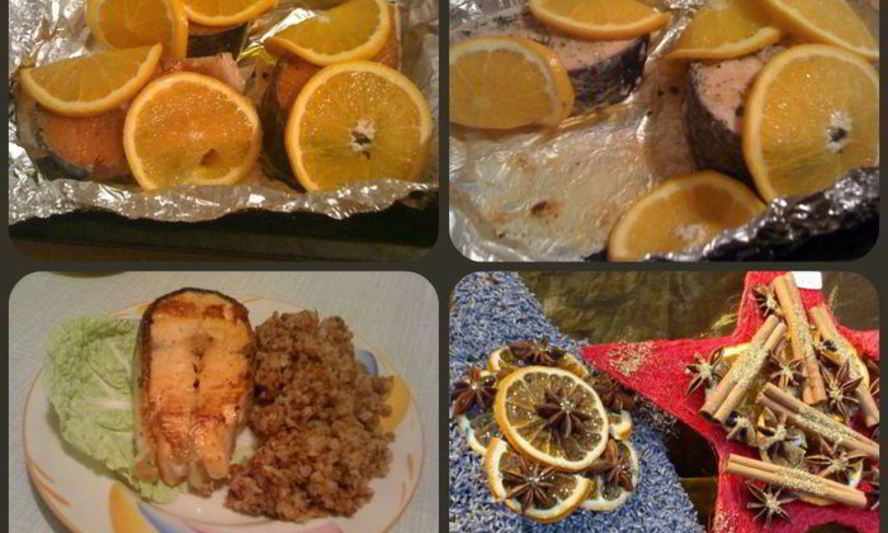 Рецепт семги в апельсинах