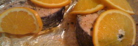 семга в апельсинах