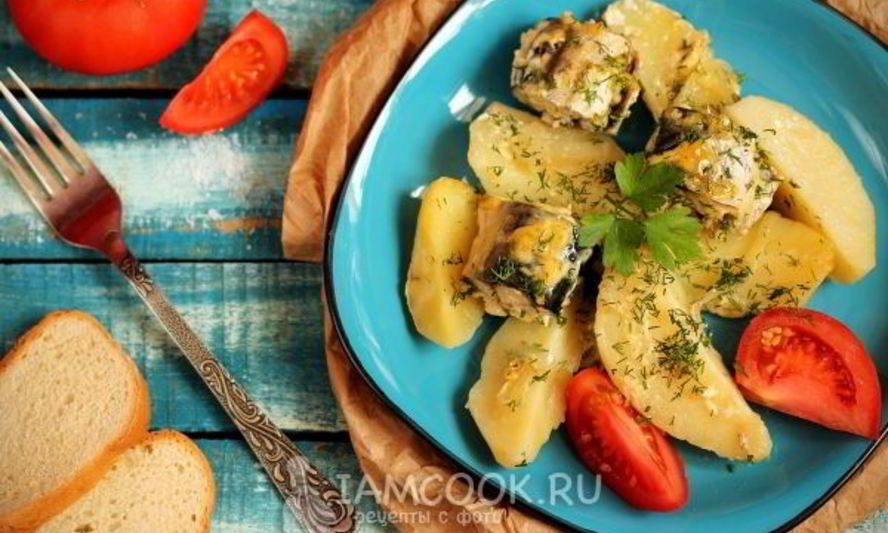 Рецепт скумбрии в духовке с картошкой