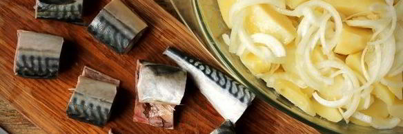 скумбрия в духовке с картошкой