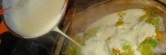 судак под соусом бешамель